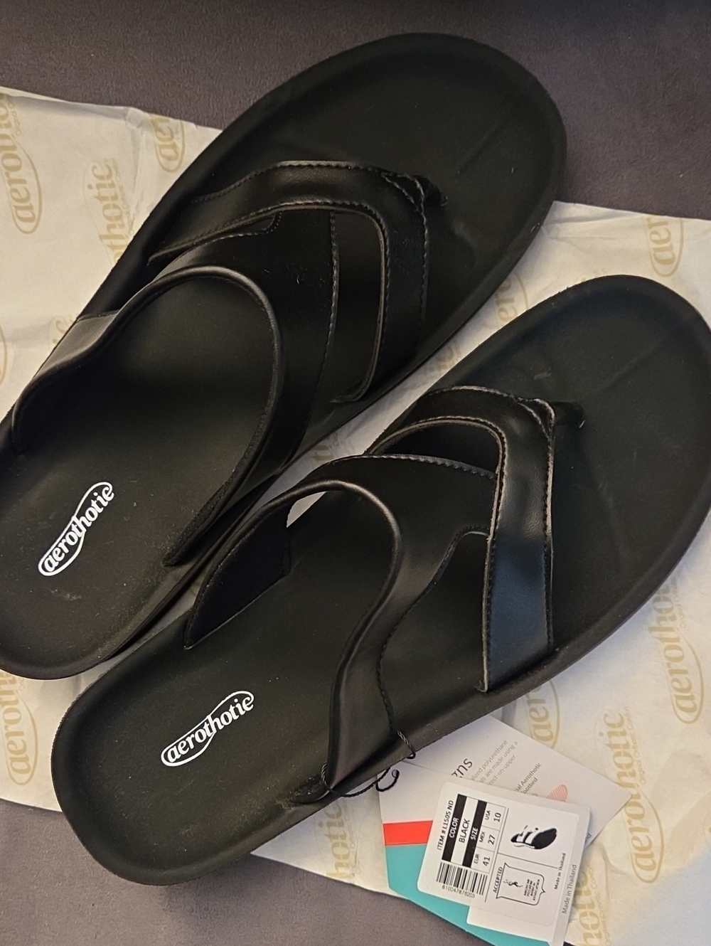NEW - Shoes, Sandals...Black...AEROTHOTIC...Size 10